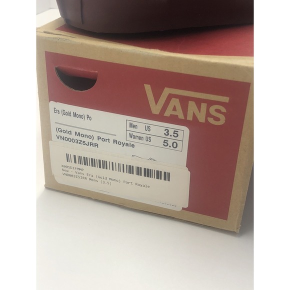 VANS ERA Burgundy Port Royale Men's 3.5 Women's 5 Size Sneakers Shoes New - Picture 10 of 11